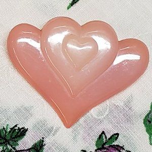 ❤ a lovely vintage brooch Lucite heart signed Arn Art MB Denmark